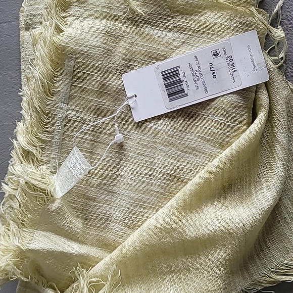 Eileen Fisher Butter Organic Cotton Slub Scarf One Size - Picture 4 of 7